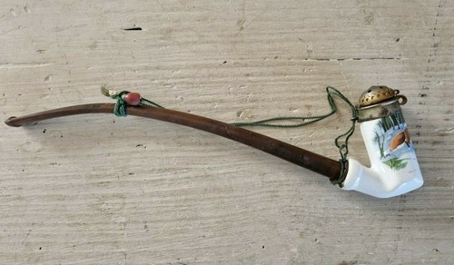 Pipa ceramica ottone del - pipa,