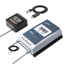 Regolatore di carica solare Epever 40A/30A/20A/10A MPPT 12V/24V con contatore MT52 e cavo CE