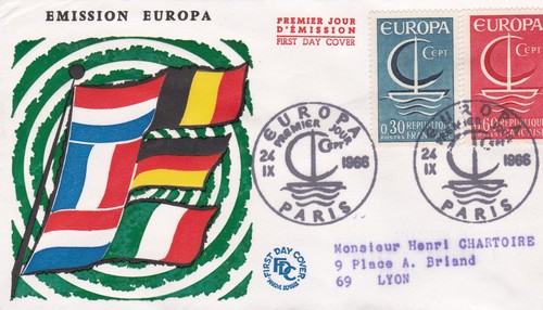 Francia 1966 fdc europa - 1966, yt