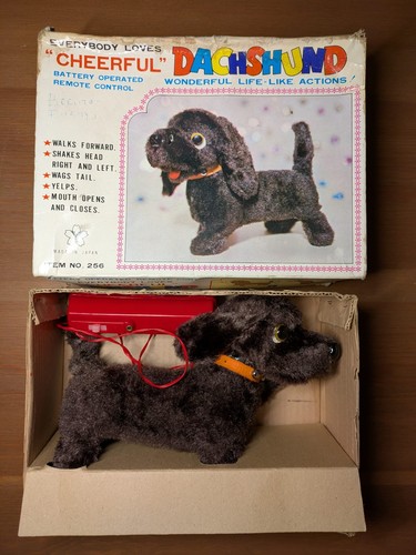 Vintage cheerful dachshund - vintage, "cheerful