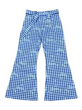 Pantaloni larghi quadri blu - pantaloni,