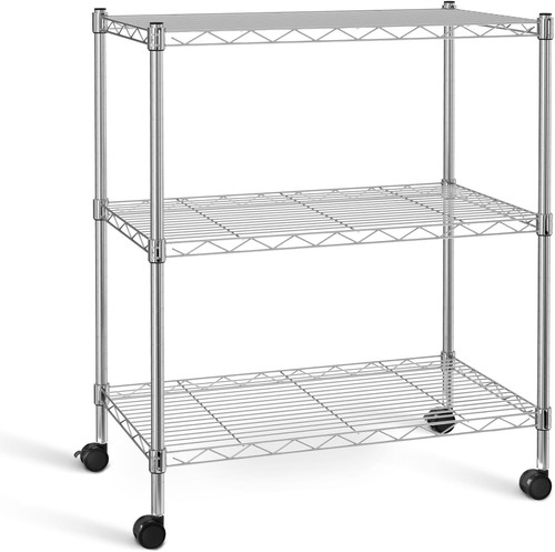 Chrome steel drawer mobile - steel, 3-drawer