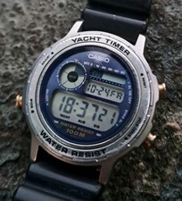 Casio TRW-301 Yacht Timer vintage steel case diver 80's watch module 862 graph