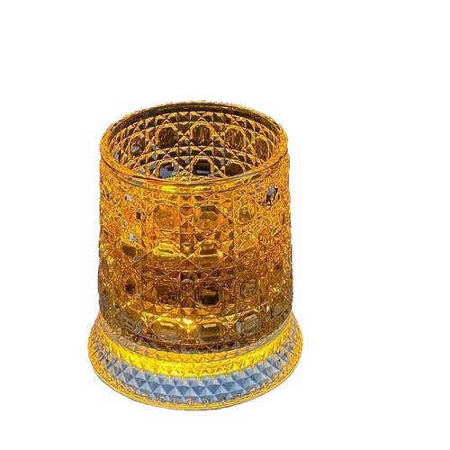 Spinning crystal whiskey glass - crystal,