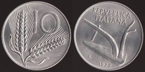 Italia repubblica lire 1975 - repubblica,