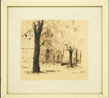 Disegno china su carta Maurice Utrillo