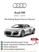 AUDI R8 2007, 2015, Manuale di