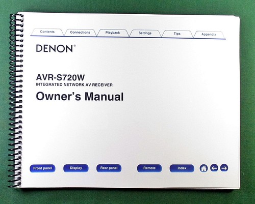 Denon avr s720w - avr-s720w, instruction