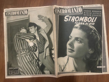 CINE ROMANZO 1950,STROMBOLI NEOREALISMO Roberto Rossellini Ingrid Bergman