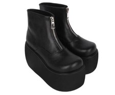 Stivaletto donna zip zeppa