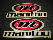 2 ADESIVI / DECALCOMANIE LOGO FORCELLA BICI MANITOU autentici