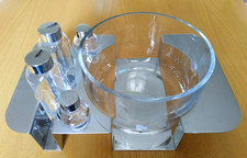 SERVIZIO DA TAVOLA INSALATIERA SALINO OLIERA DESIGN ZANI ANNI 80 CRISTALLO ROCCA