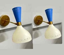 Coppia applique da parete anni 50 Diablo italiano stile Stilnovo lampada