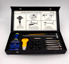 KIT ATTREZZI RIPARAZIONE MANUTENZIONE OROLOGI A VALIGIA PROFESSIONALE - 12 PEZZI