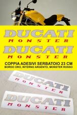 Adesivi Serbatoio Ducati Monster anni 90 vintage logo tank stickers decals oro