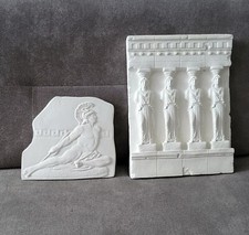 2 x pietra marmo bassorilievo