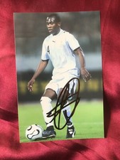 Autografo MATTHEW AMOAH (Ghana)-firmato a mano IN PERSONA-WC 2006/10-Ex-NAC Breda