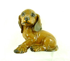 VINTAGE STATUINA STATUETTA CANE BASSOTTO PORCELLANA ROSENTHAL KUSPERT VECCHIA