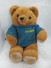 Camicia blu orso marrone