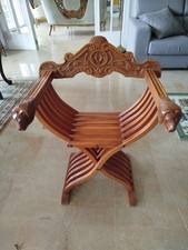 Antica sedia legno Savonarola