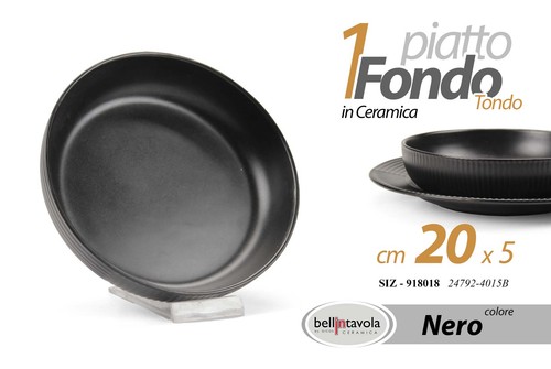 Piatto fondo tondo ceramica
