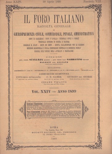 Foro italiano vol xxiv - -vol.xxiv,