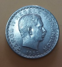 ALTA CONSERVAZIONE 100 LEI 1932 ROMANIA CAROL II  MONETA ARGENTO bordo perfetto