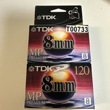 X2 TDK HS120 8mm Videocassetta