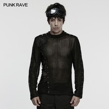 T-shirt uomo Punk Rave nera