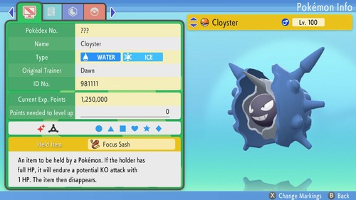 Shiny cloyster 6ivs - shiny, pokemon