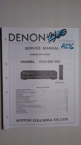 Denon dcd 560 - dcd-560, manuale