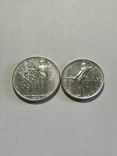 Coppia 100 lire - e, 50