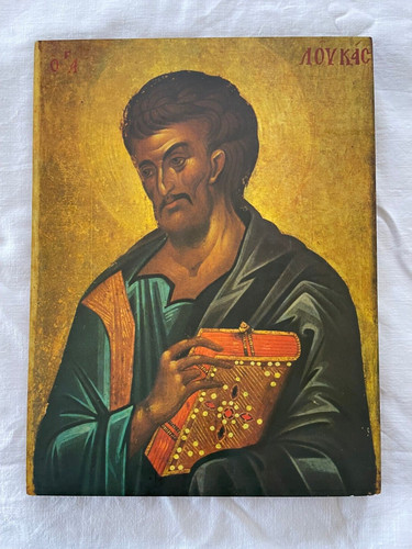 Antico icona stampa - stampa, legno