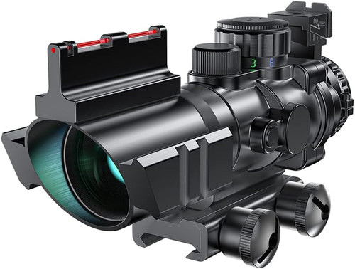 Rifle scope 4x32 with red - rifle,