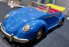 NOMURA SHOWA Tin Toy VW VOLKSWAGEN BEETLE BUG CONVERTIBLE battery Op. Jap VIDEO