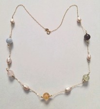 collana in argento 925 pietre