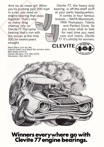 Poster clevite american car - american,