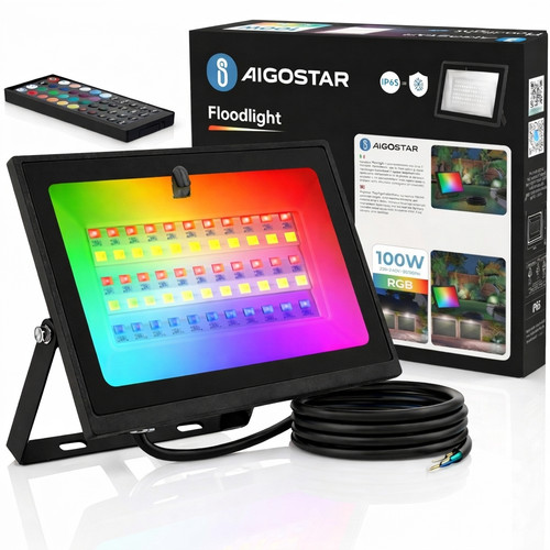 Aigostar faro led 100w rgb - aigostar,