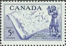 CANADA -1957- Centenario della morte dell'esploratore - David Thompson (1770-1857) - Sc.#370