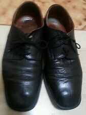 Scarpe nere uomo pelle cuoio  tacco basso 41usato  lacci classico