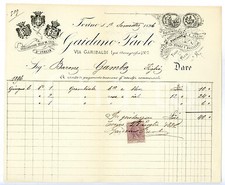 1896 TORINO Via Garibaldi - Paolo GAIDANO Passamanerie e nastri *Fattura