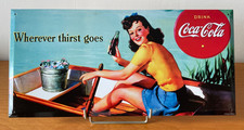 COCA COLA TARGA METALLO CARTEXPO EDITIONS  WHEREVER  THIRST GOES  CM 45X21,5