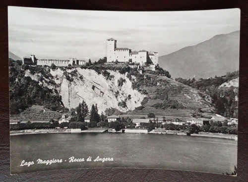 Cartolina lago maggiore - maggiore, rocca
