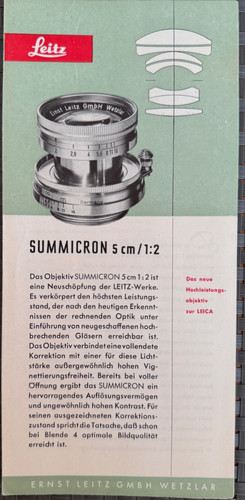 A1359 rara leica summicron 5 - #a1359-rara,