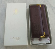 PORTACHIAVI ORIGINALE MUST DE CARTIER KEYRING VINTAGE ACCESSORI PELLE LEATHER M
