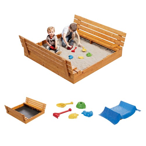 Sandbox legno con panchina - sandbox,