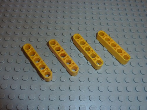 Lego technic yellow beam 5 - x,