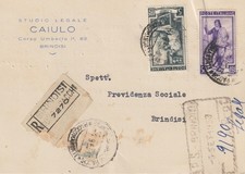 176-PUGLIA-Brindisi-Pubblicitaria Studio Legale Caiulo-Raccomandata  1953