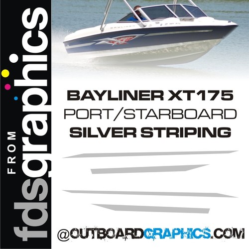 Bayliner xt175 silver striping - silver,
