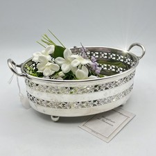 Antico Cestino in silver plated jardiniere inglese in argento Fruttiera Anni '40